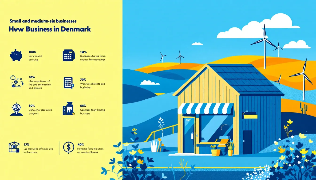 erhvervskredit, der viser små og mellemstore virksomheder i Danmark